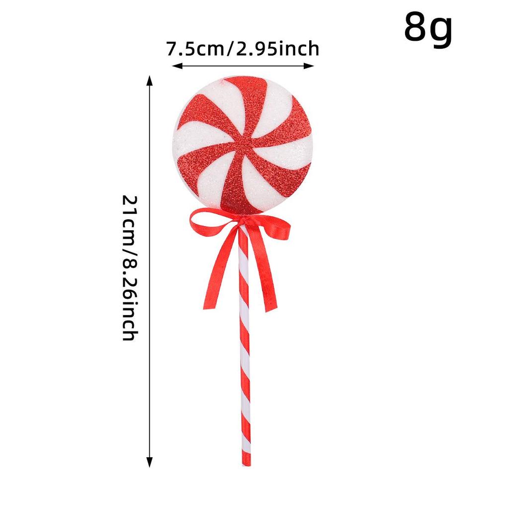 Festive Colorful Christmas Lollipop Decorations - Large Candy Tree Ornaments & Creative Holiday Props