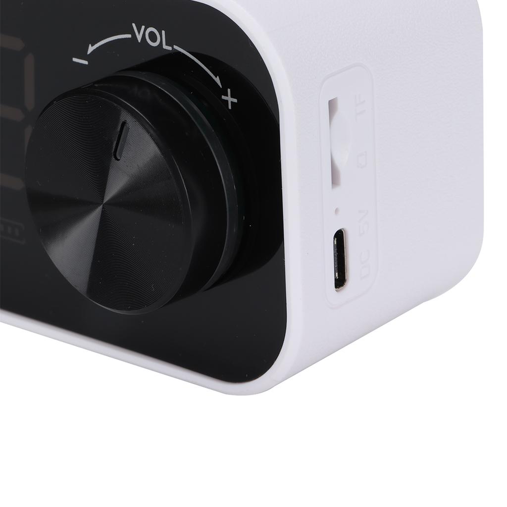 B126 Clock Speaker Multifunctional Portable Alarm Clock Radio with LED
