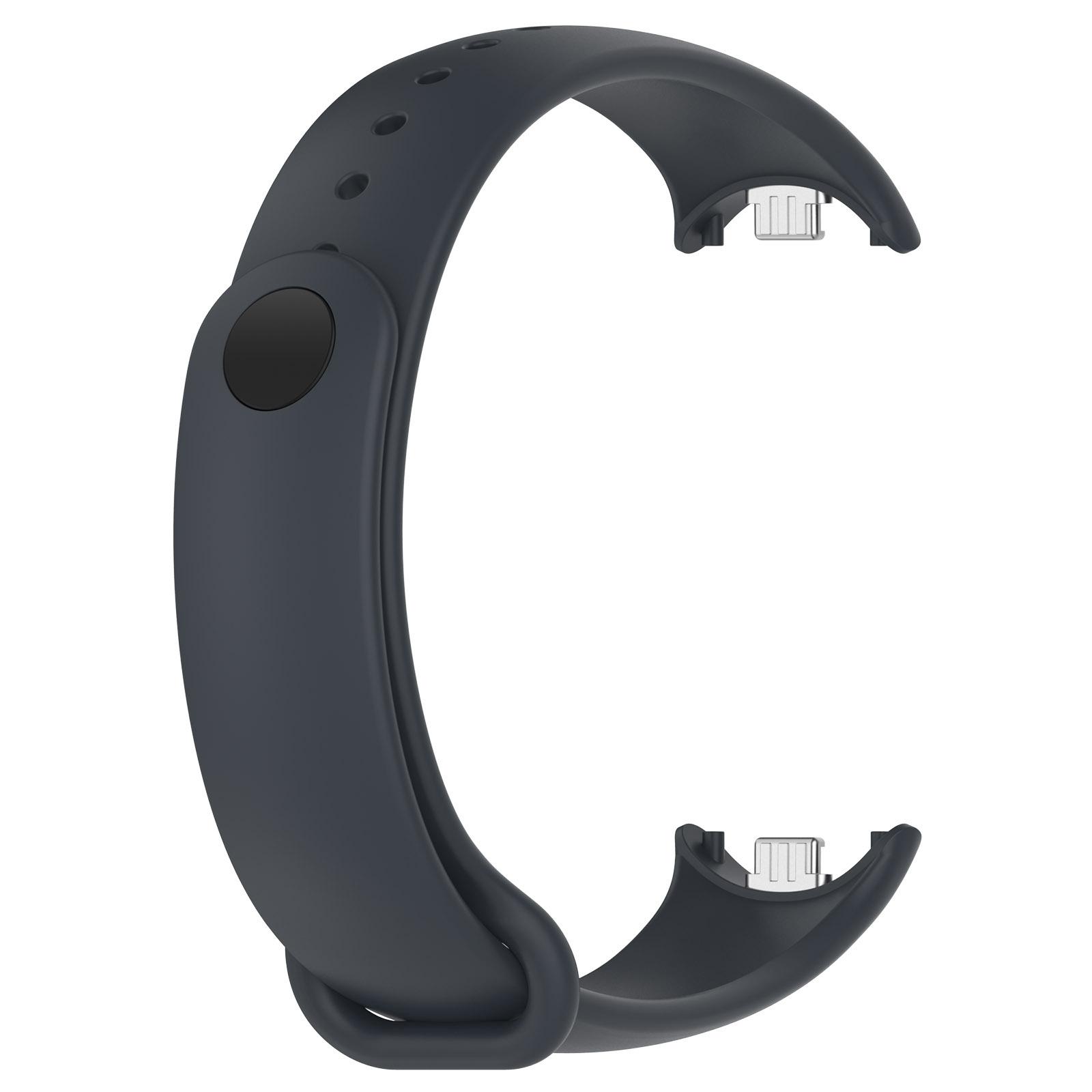 

Силиконовый ремешок для Xiaomi Mi Band 9 8 Ремешок NFC Sport Rubber Bracelet Wristband pulseira correa Xiaomi Smart Band 8 Аксессуары for miband 8 9 серый