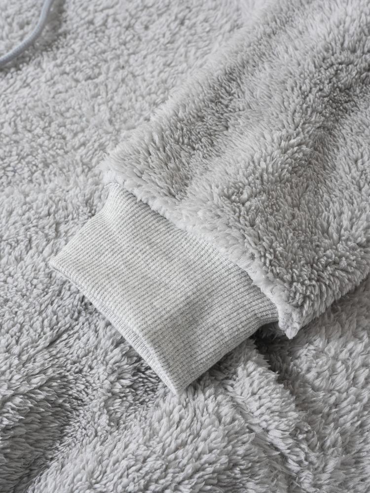 Pull à capuche rembourré en velours pelucheux pour homme Automne Hiver Veste pull pour homme Évacuation de l'humidité Coupe confortable Doux pour la peau Respirant Hauts