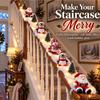 Penguin Christmas Stair Snow Decor Set Festive Holiday Home Decoration