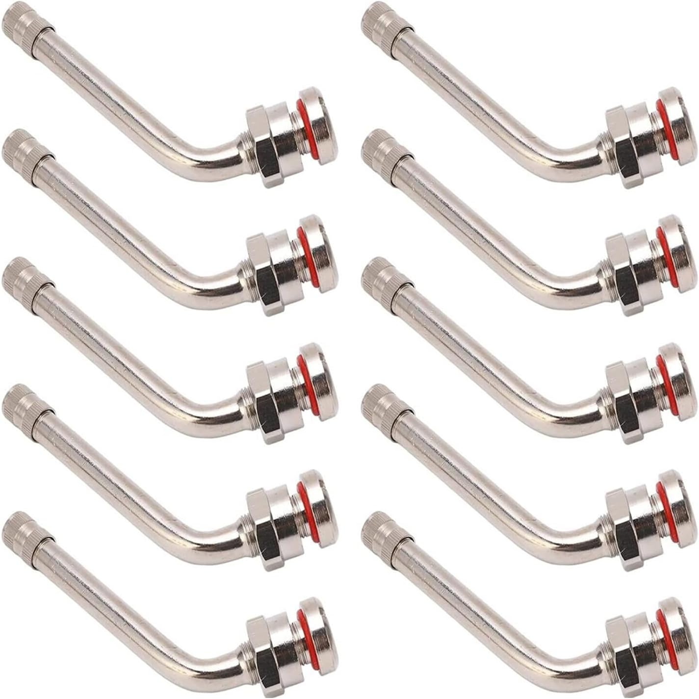 

TR545D Truck Tire Valve Stems (10 PCS) 60 Degree Bend Valve Stem Compatible with 22.5 & 24.5 Alcoa Aluminum Wheels, 1 Pack 1