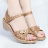 Fashion Women Sandals Flat Sandalias Summer Genuine Leather Women Wedges Shoes Ladies Beach Slippers Comfort Soft Bottom Mother Sandals