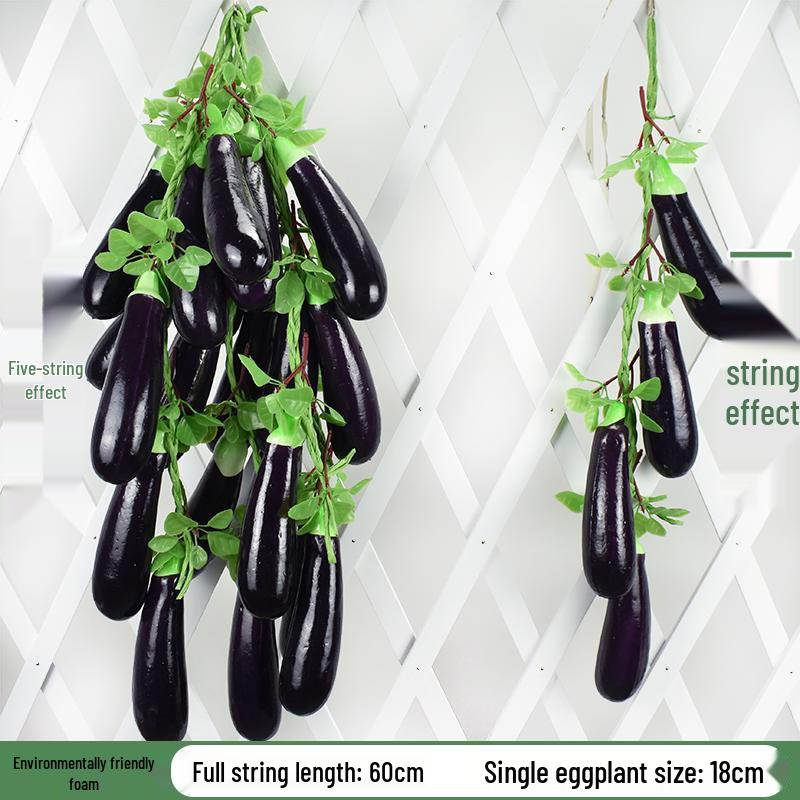 Simulated Vegetable Skewers Garland with Red Peppers, Garlic, and Peanuts for Farmhouse Decoration