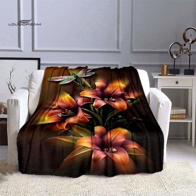 LOUSIDREAM Mantas de flores para camas, manta de franela para viajes en casa, para adultos, para sofá, cama, sala de estar, sofá, niño, mantiene el calor