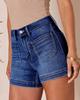 European & American Women's Classic Washed Stretch Denim Shorts - Comfortable, In Stock, Hot Selling 2026 Style