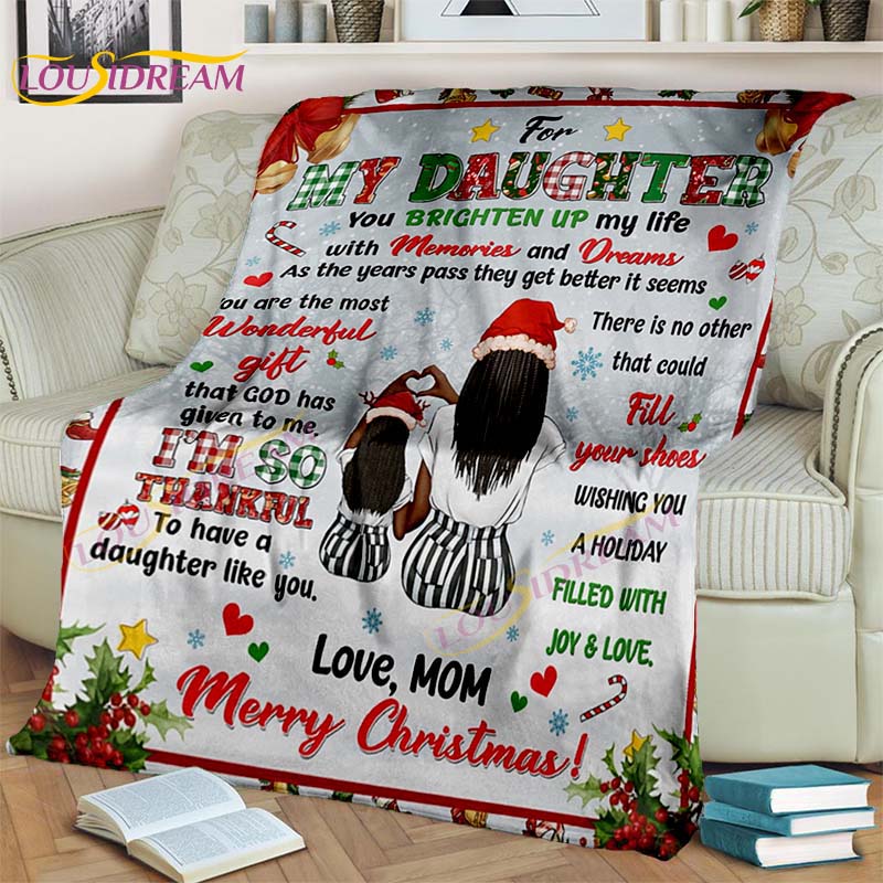 To My /Daughter/son/grandson Blanket From Sister Gift Air Mail Letter Throw Light Weight Blanket Christmas Blanket