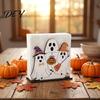 Stable Solid Wood Napkin Rack Halloween Ghost Wooden Holder, Cute Paper Towel Decorative Fall Dining Table Centerpiece Stand, Freestanding Tissue