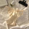 Japanese-Style Lace Bow Low-Waist Breathable Cotton Panties for Women