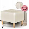 Armchair Uszak Eco Leather Gaja with Footrest Scandinavian Family Furniture Beige Cream