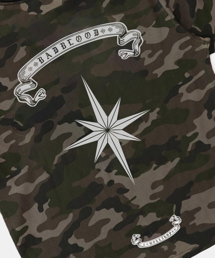 BADBLOOD Cosmo Reflective Ringer T-Shirt - Green Camo