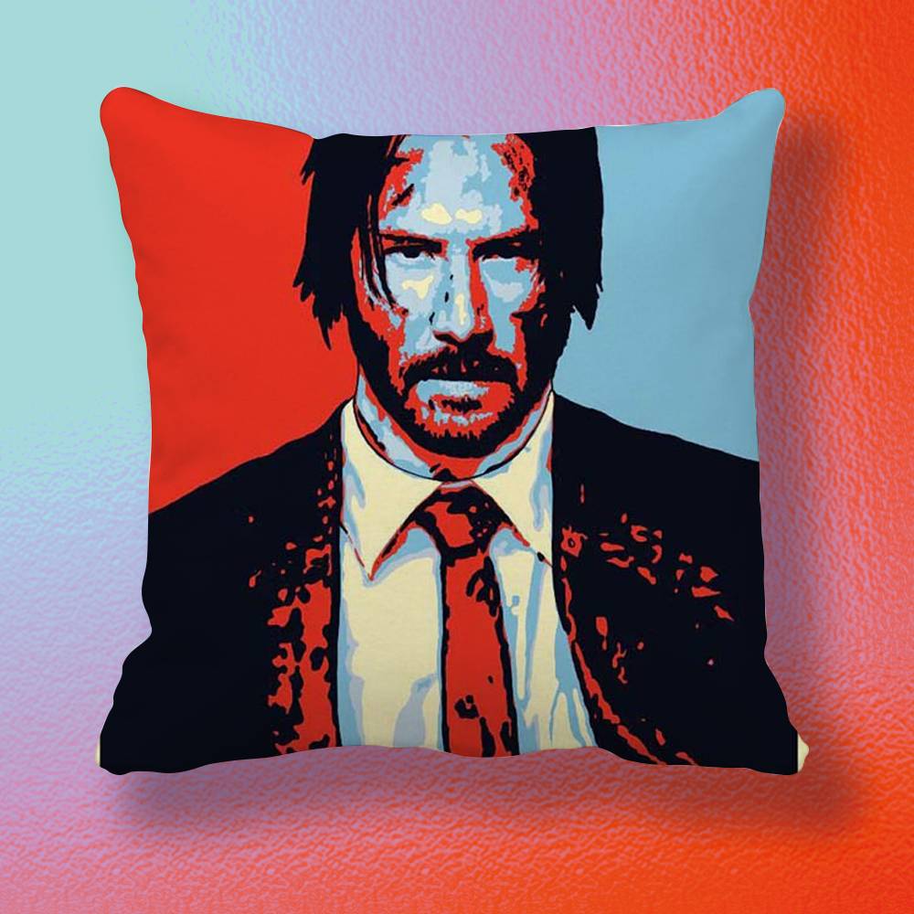 Classic Movie John Wick Pillow cover gift High definition digital printingSurprise vivid pattern Household