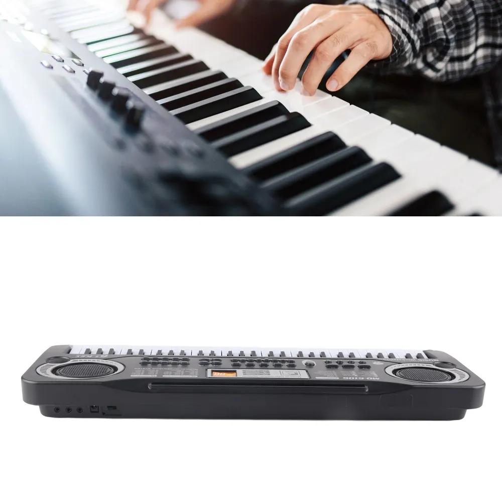 61-key Electronic Piano for Children, 16 Tones, 10 Rhythms, 6 Demo Songs, Multifunctional Digital Backlit Piano.