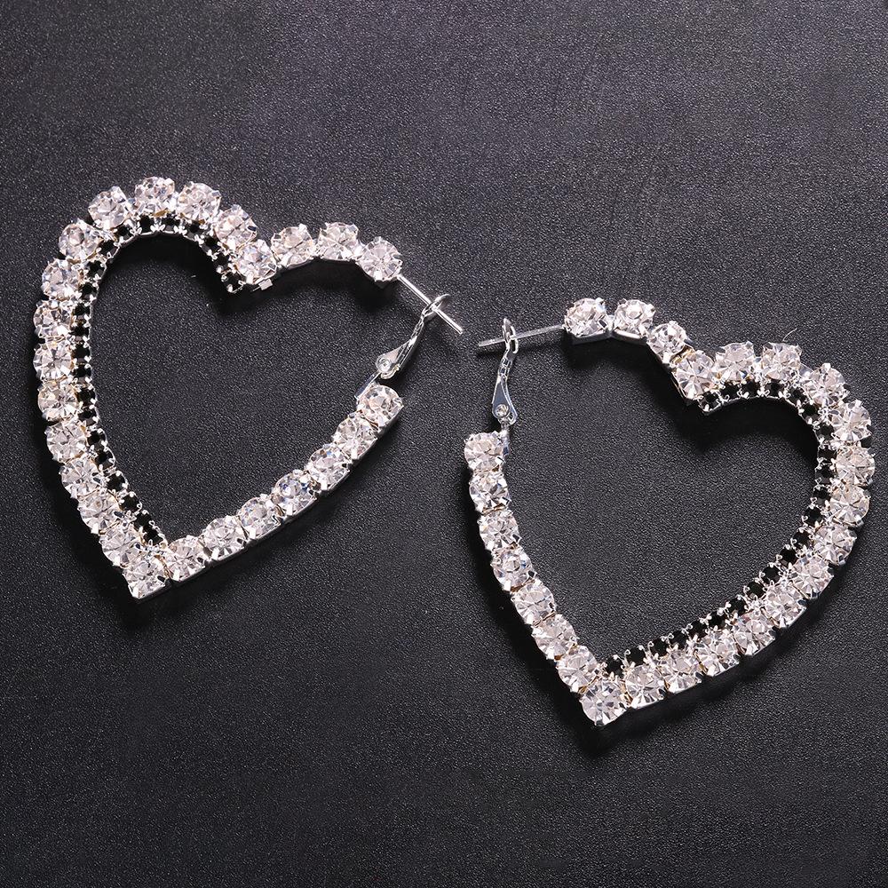 Love Earrings Fashion Personality Simple Diamond Earrings European and American Trendy Accessories Women