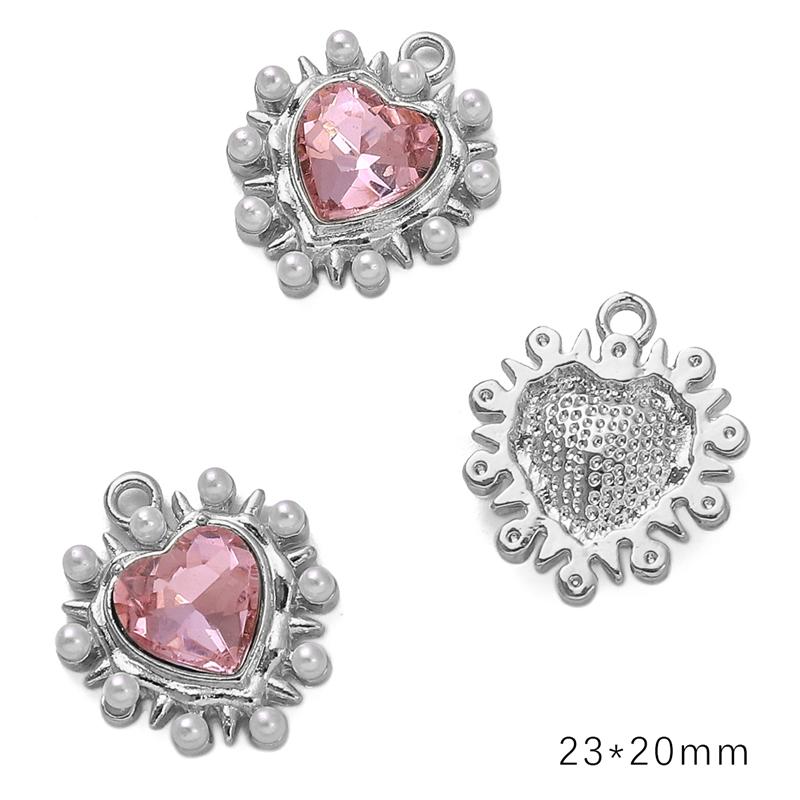 Γούρι Κράματος Διαμαντιού Καρδιά Αστέρι Φεγγάρι Μενταγιόν Κολιέ Βραχιόλι Σκουλαρίκια Αξεσουάρ Κοσμημάτων DIY