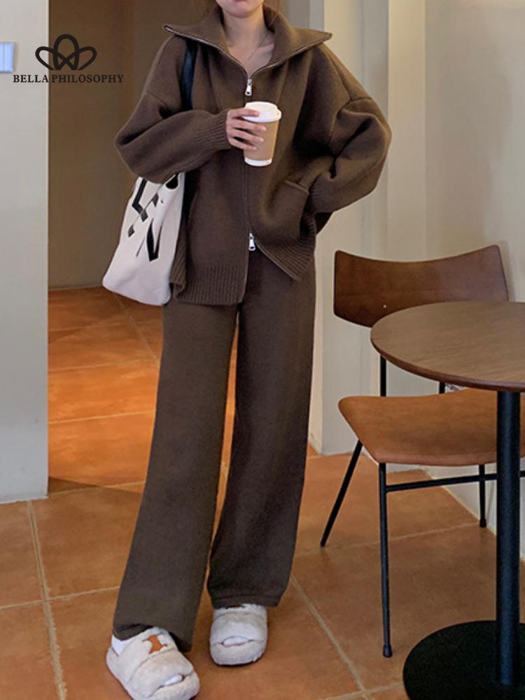 Модный осенне-зимний новый женский простой трикотаж — фото 3