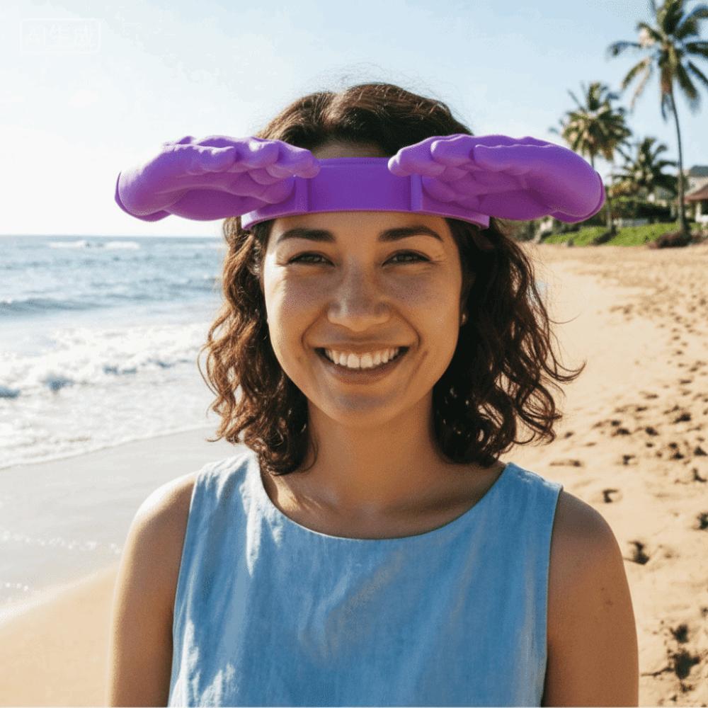 Detachable Funny Hand Sun Hat PLA Sun Protection Quirky Hairband For Men / Women