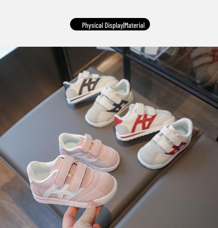 Scarpe Antiscivolo Morbide con Velcro per Bambini - Scarpe Basse Sportive per Bambino Primavera/Autunno