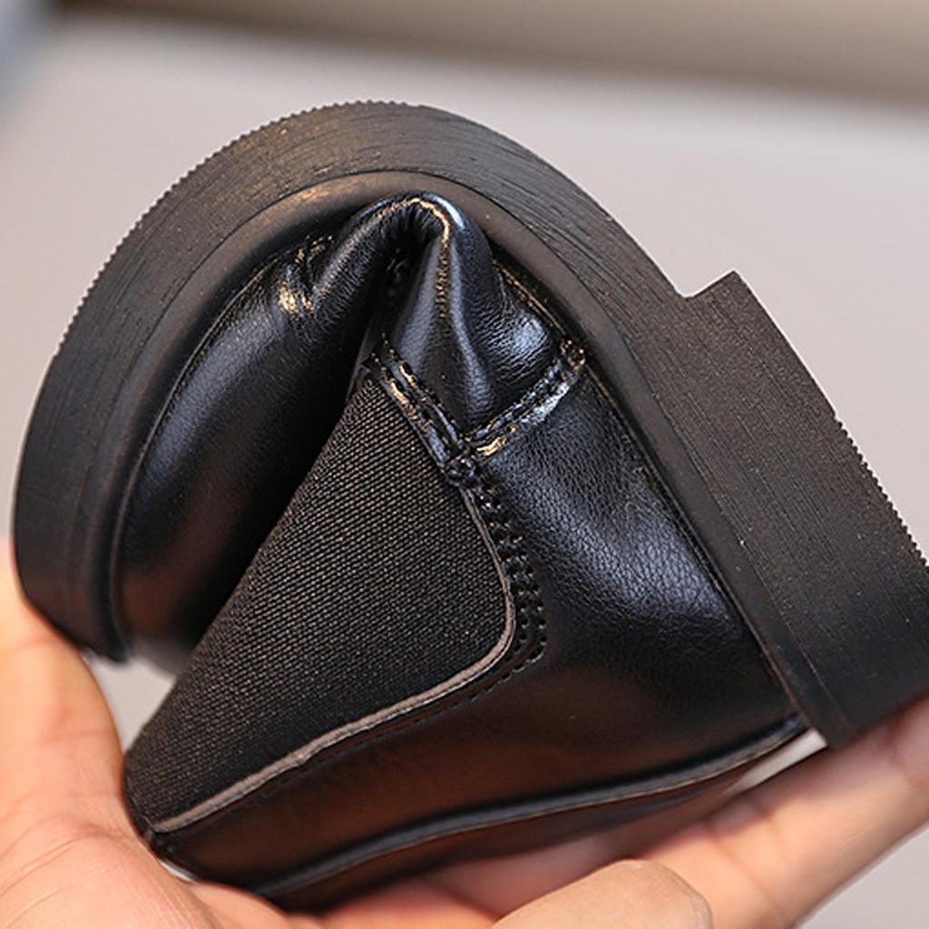 Girls Boots Unisex-Child Mid Calf Toddler Cowboy Boots Low Heel Booties Pointed Toe Slip On Sock Shoes For All Seasons