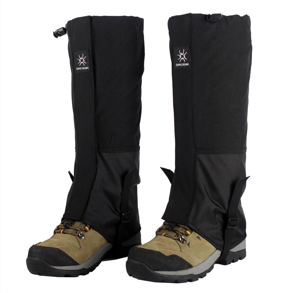 1 Pair Waterproof Leg Covers Elastic Strap Long Tube Legs Protection Hiking Skiing Climbing Trouser Shoes Cover Durable Bandage