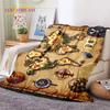 Retro Antike Seekarte Kraft Weltkarte Kompass Weiche Decke, Weiche Überwurfdecke für Zuhause Schlafzimmer Bett Sofa Abdeckung Kind