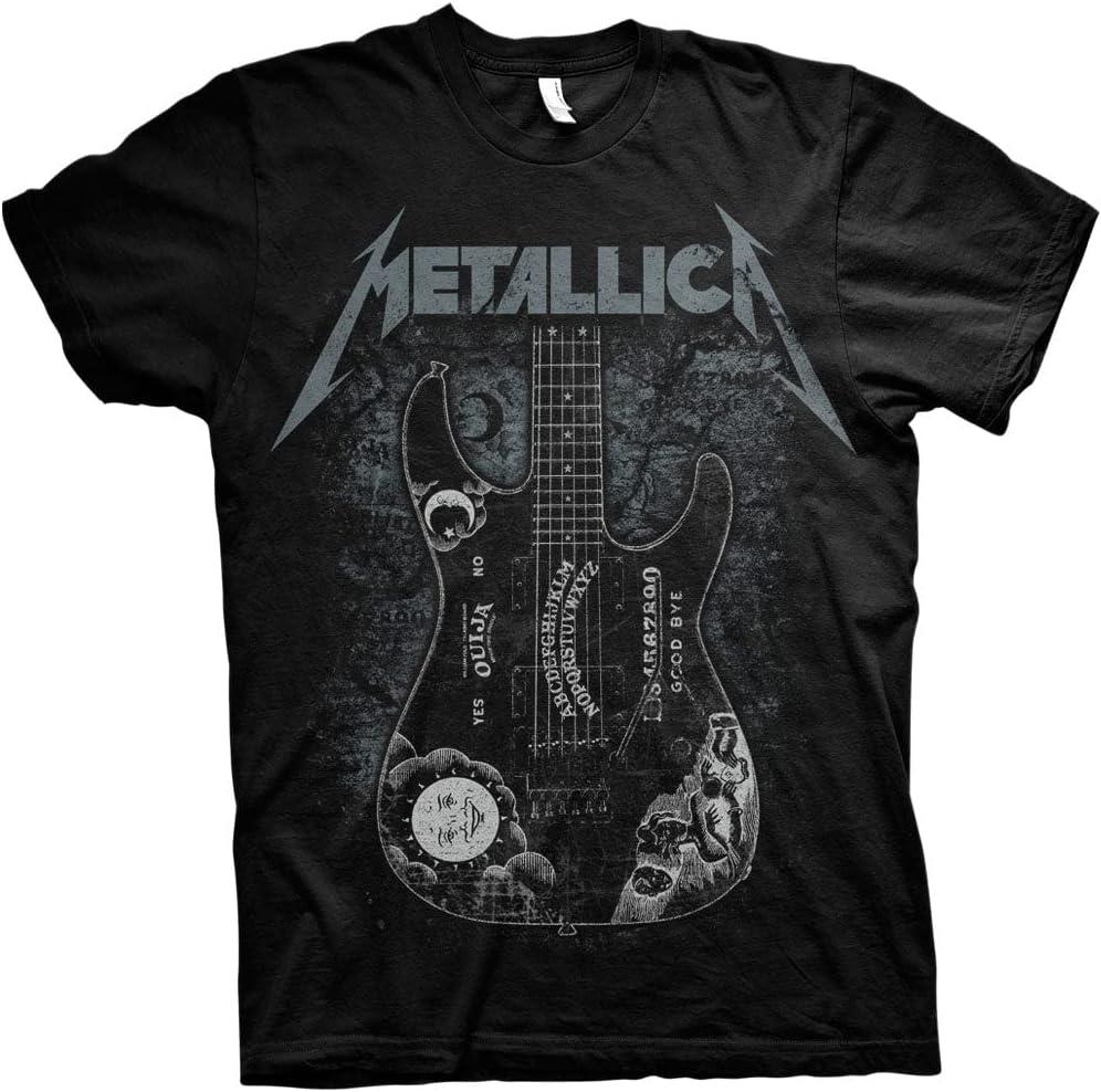 Мужская футболка Metallica Хэмметт Уиджи Гитара Приталенная Черная S чёрный
