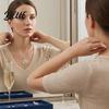 Versatile Jewelry for Dress Sparkling Drop Pendant Necklace Women Cubic