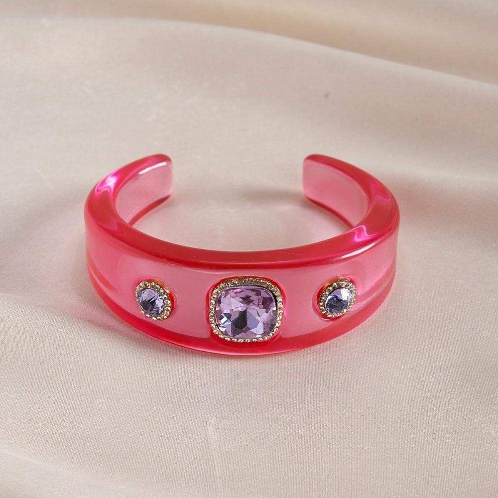 Resin Open Hand Bracelet Colorful Wide Open Bracelet Fashionable Women Bracelet Women 8