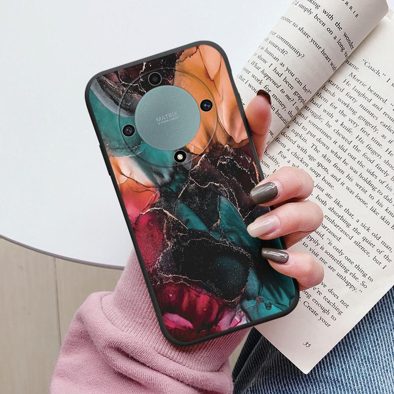 

Marble Pattern Case For Honor X9a Magic5 6 7 Lite 5G Protective Cover Case Pink Silicon Soft Funda For Honor X9b X9c Women Capa Honor X9c