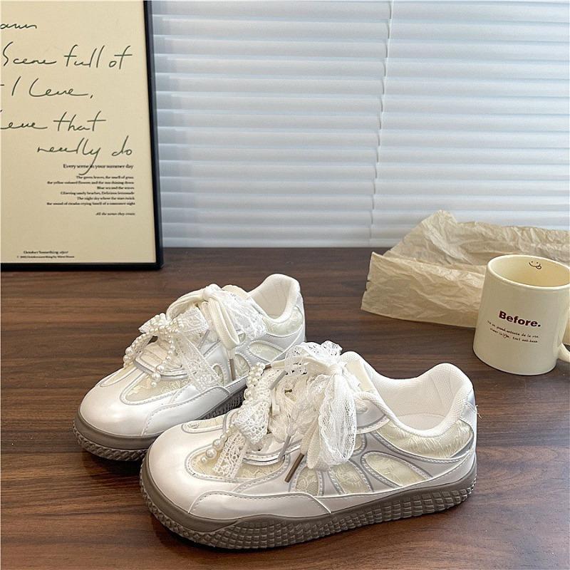 

New platform-soled student youth versatile little white shoes front lace-up sports and leisure shoes 35