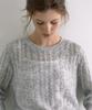 LAMINEZ Sheer Cable Knit - Gray
