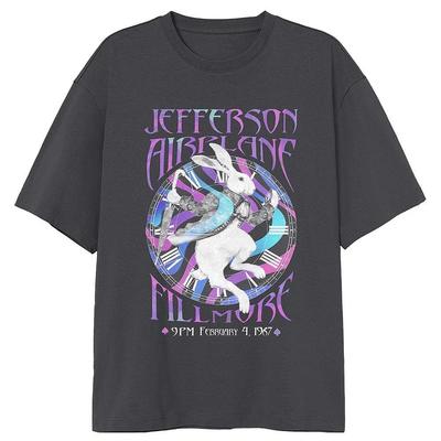 T-shirt Jefferson Airplane "Black Bunny" 100% Cotone Uomo Top - Spedizione Gratuita