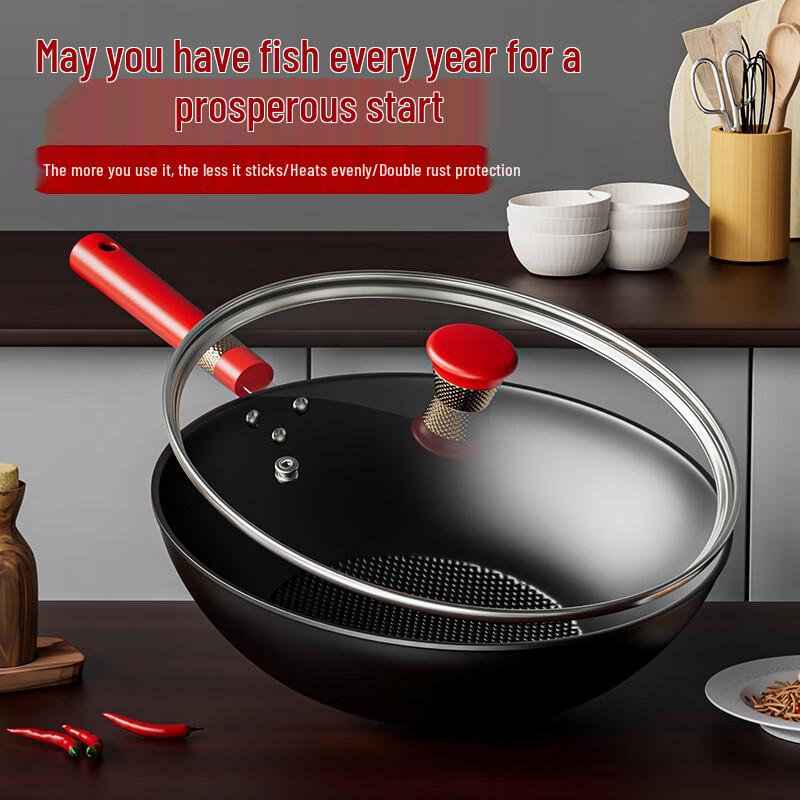 Jinsaozi 316 Stainless Steel Non-Stick Wok