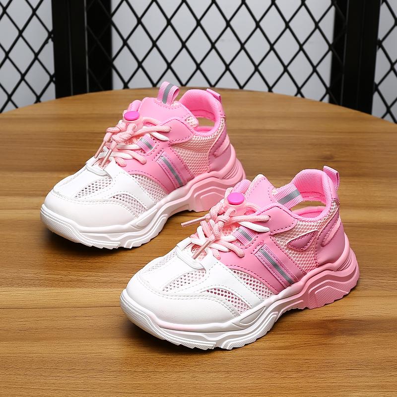Kids Running Sneakers Tennis Shoes Child Breathable Summer Mesh Sports Footwear For Girl And Baby Boy