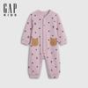 Baby Bear Print Long-Sleeve Romper