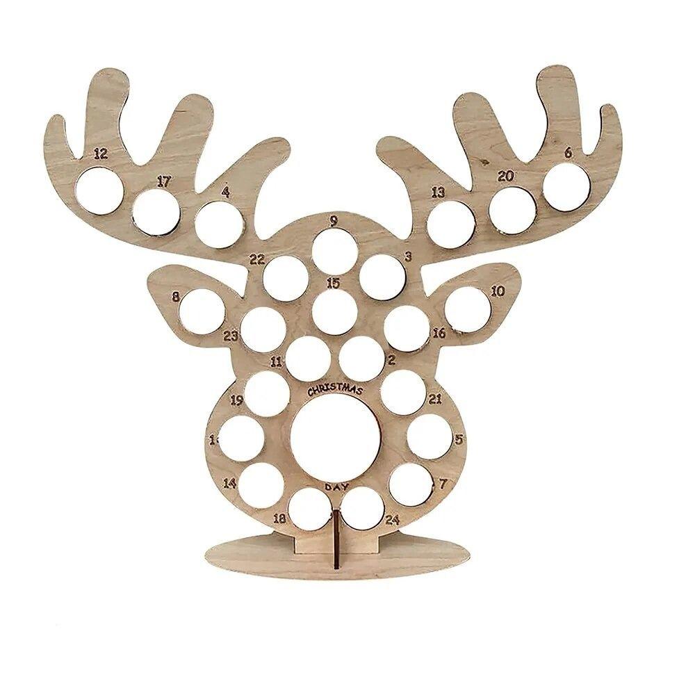 Xmas Tree/Elk Shaped Christmas Elk Chocolate Stand Hollow Wooden Chocolate Candy Stand  Home