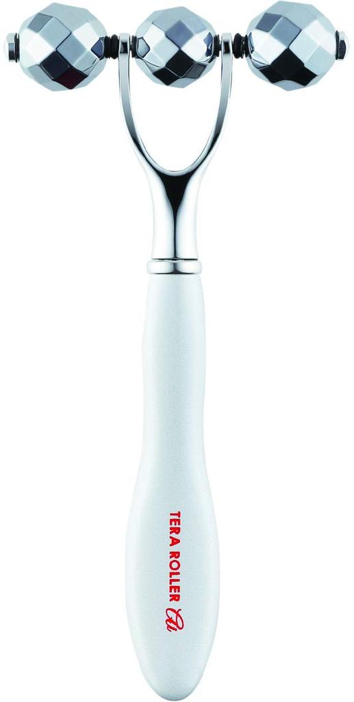 Terra Roller Eye II Pearl White with Eco Pika Facial Beauty Device Created from Terra Tite That Emits Terahertz Waves 1 Trillion Times Per Second