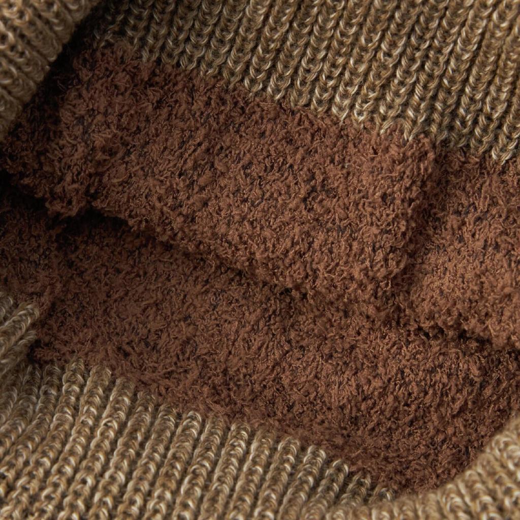 Mizuno Breath Thermo Outdoor Logo Patch Knit Cafe au Lait Heather Cap, Heat-Generating Material, B2JWC500,