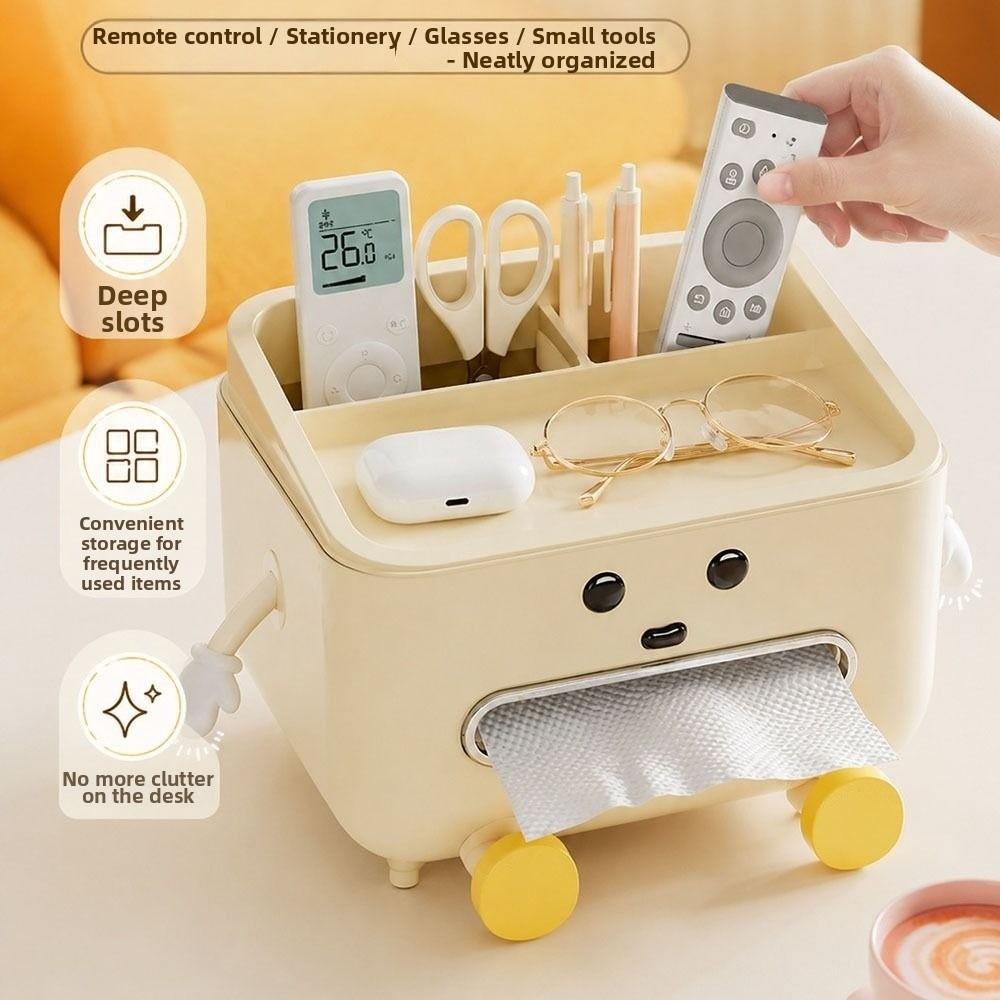 Dustproof Tissue Box with Lid Tissue Dispenser Storage Box Paper Towel Box Desktop
