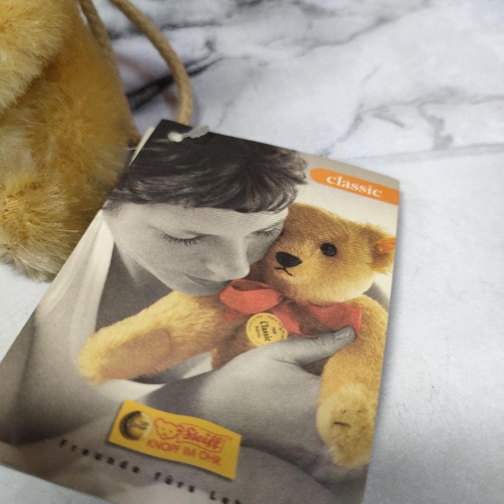 [USED] Steiff Mohair Teddy Bear Ornament, 2005, 8cm