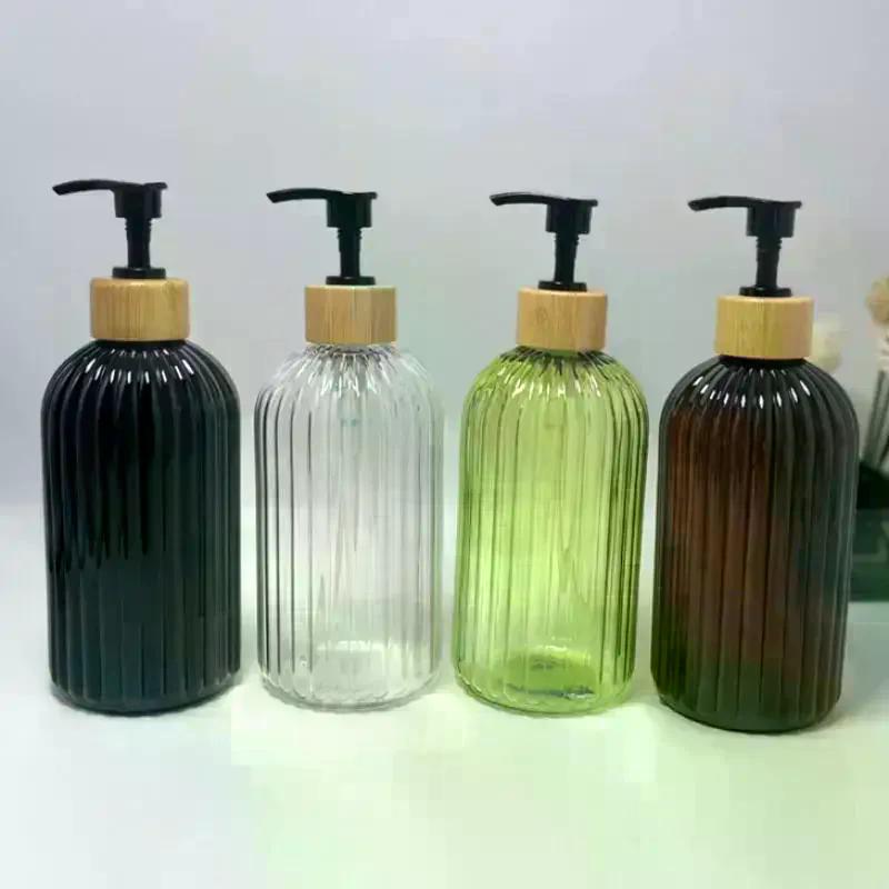 1pcs 500ml Bottle Container Refillable Empty Soap Dispenser With Pump Shampoo Kitchen Bathroom Hands Body Wash Lotion