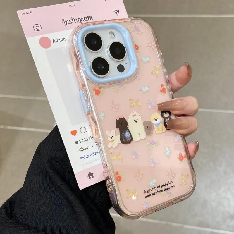 Für Macaron Handyhülle Dopamin für Apple 17promax Wellenförmig 16/15 Rundumschutz Bunt Zweifarbig AIR