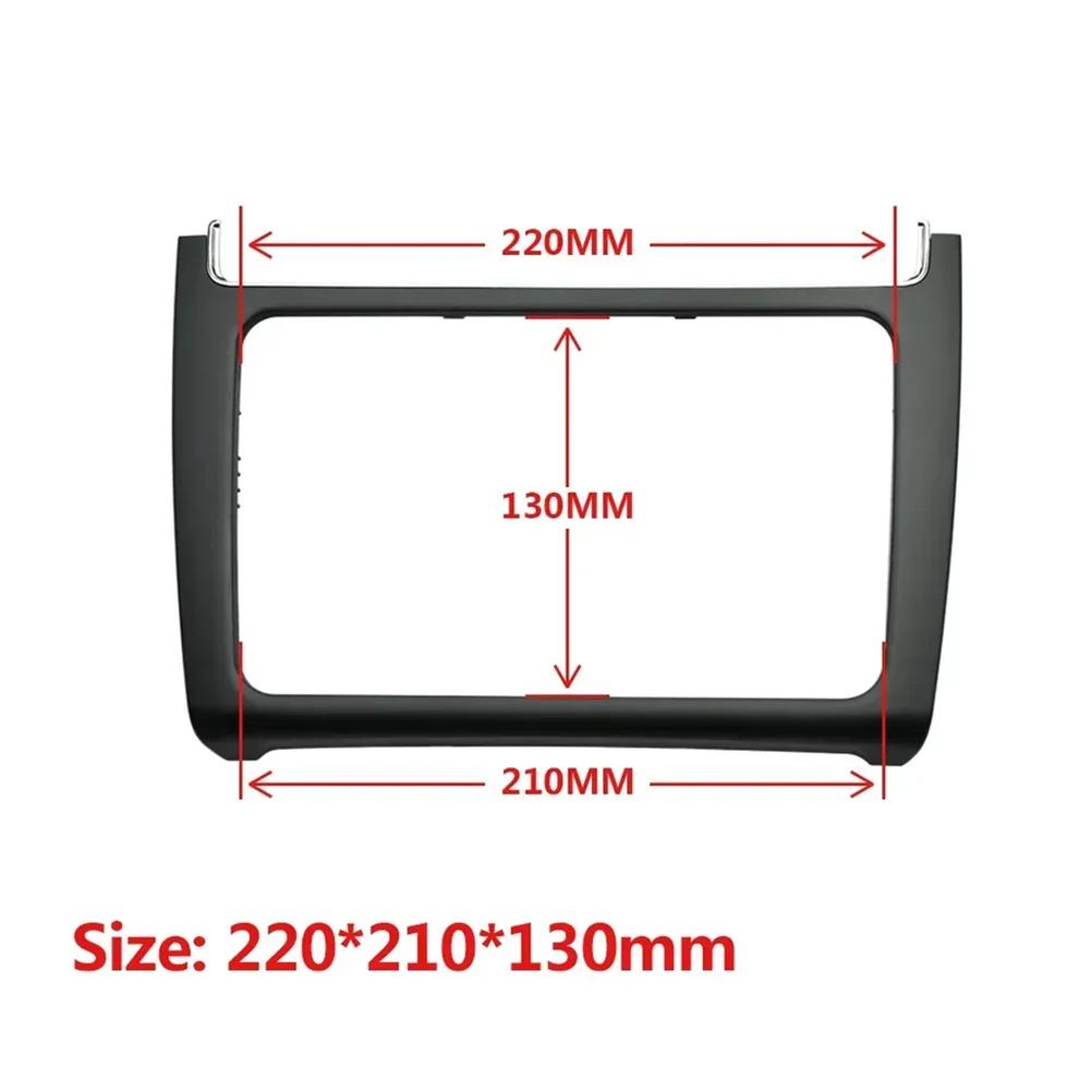 Car Radio Dash Panel Refitting Frame Kit Compatible With For POLO Models Year 2014 To 2017 For 2 DIN Audio Unit