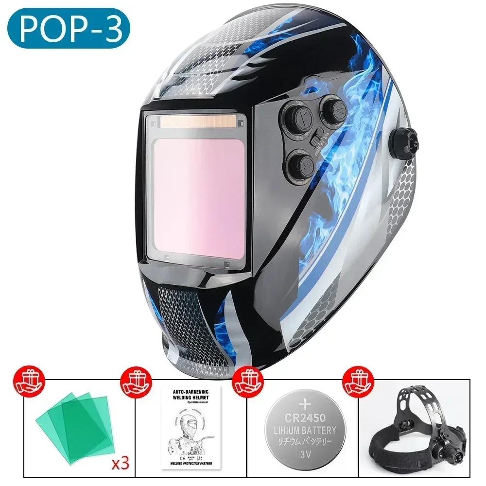 1112 Welding Helmet Automatically Darkening Soldering Welder Mask True Color Welder Cap 4 Arc Sensor for TIG MIG MMA Goggles