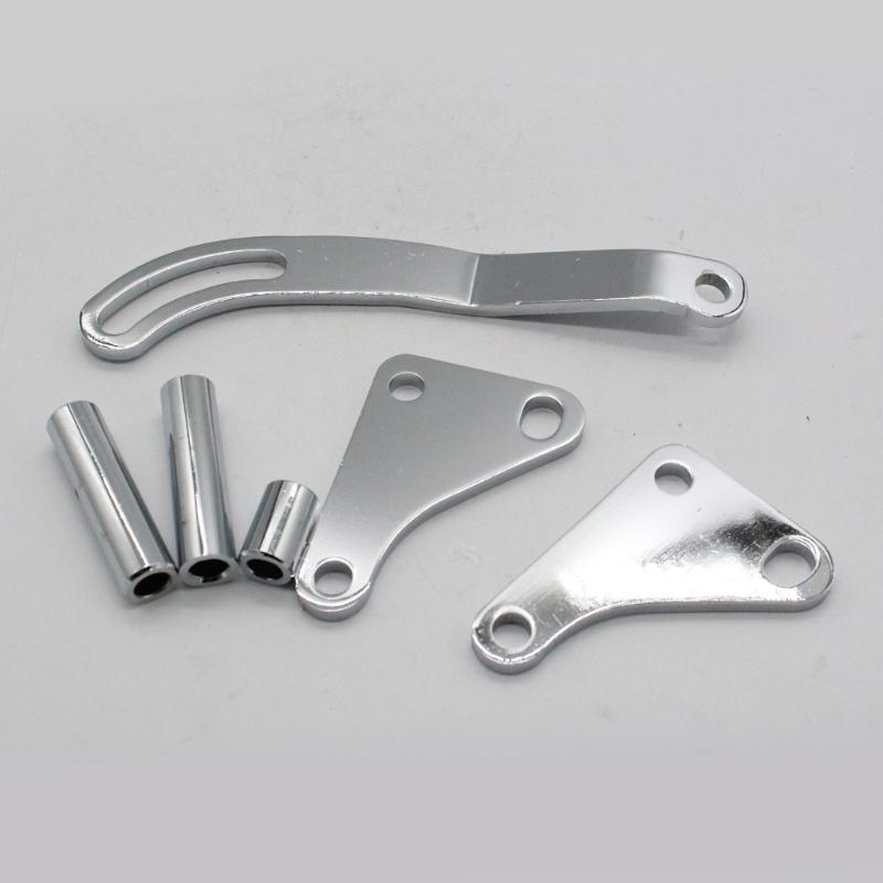 Adjustable Power Steering Pump Bracket Alternat Generator Bracket Kit Compatible for SBC Saginaw 327 350 Mounting Holder
