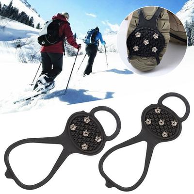 1 Pair Ice Cleats Shoes Crampons with 5/10 Studs Men Women Winter Outdoor Walking Ice Snow Traction Grips Non-slip Shoes Boot Spikes Grippers
