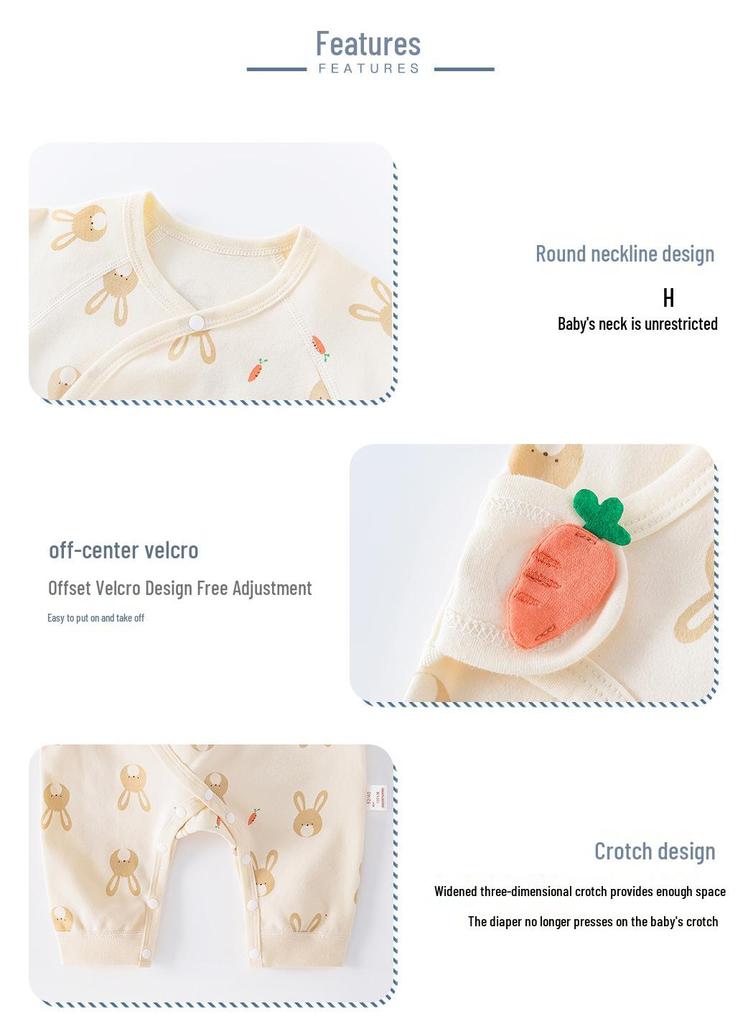 Newborn Baby Cotton Romper: A-Class Spring & Fall Pajamas, Boneless Crawling Onesie