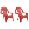 VidaXL Chaises de jardin pour enfants lot de 2 rouge 37x34x44 cm PP 364738
