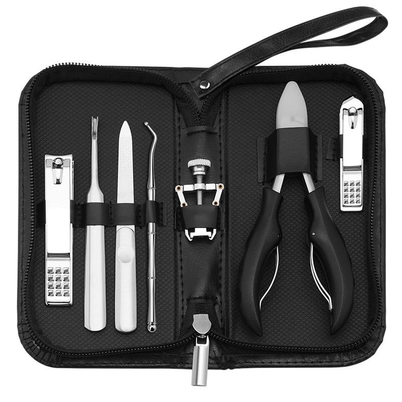 Stainless Steel Manicure & Pedicure Set with Nail Clippers File Dead Skin Pliers Nail Scissors-Durable Salon & Home Use