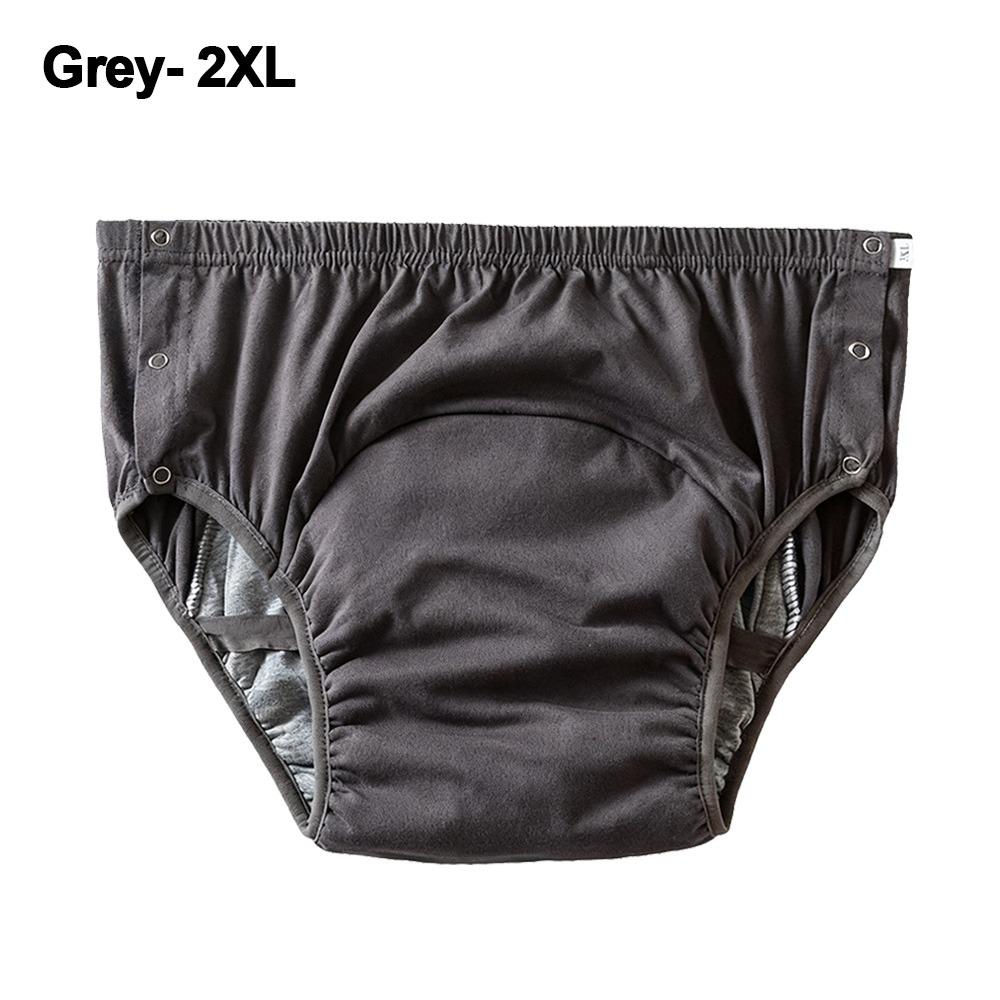 Pure Cotton Adult Diapers Water Resistant High Absorption Reusable Underpants Anti-Side Leakage Skin-Friendly